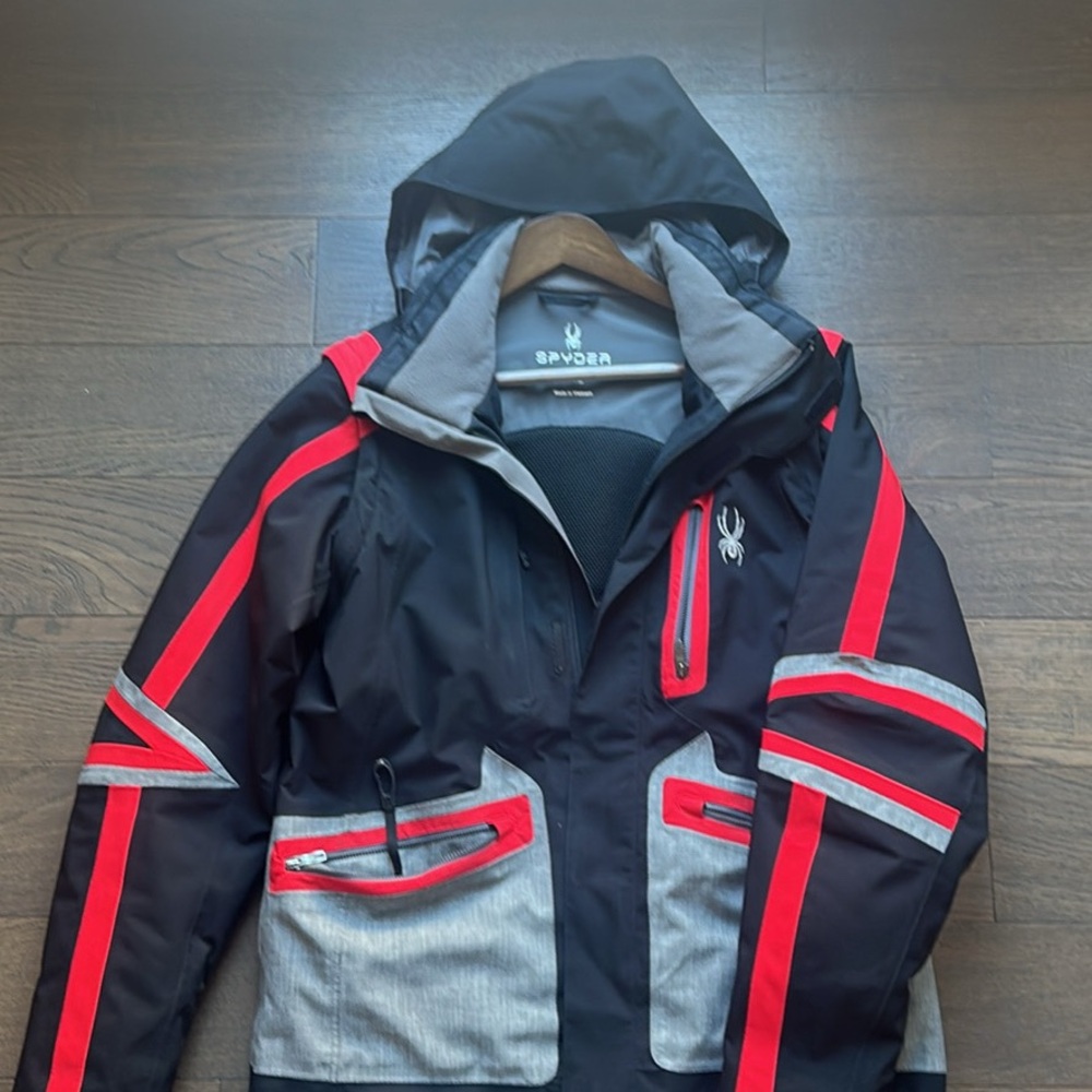 Spyder Black and Red Ski Jacket